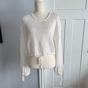 Vici White Knit Swim Coverup